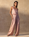 Cami NYC Fabian High Rise Pant in Begonia full body