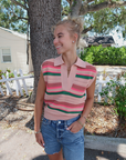 Essentiel Hantwerp Stripe Knit Polo front