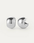 Jenny Bird Gemma Hoops Silver by itself front