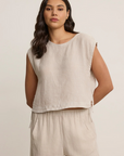 Velvet Tavia Linen Top front