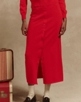 The Great the Button Front Sweater Skirt front