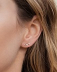 Adina Reyter Three Diamond Amigos Curve Posts on ear
