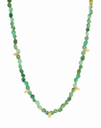 Leeada Athena Beaded Charm Necklace flat lay