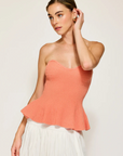Line and Dot Saffy Peplum Top front