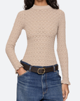 Sea New York Ruby Long Sleeve Top Champagne front view