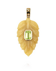 Aventurine Leaf Pendent close up