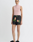 Nanushka Dylla Twill Silk Roses Short front