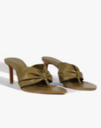 Schutz Lori Heel in Matcha flat lay