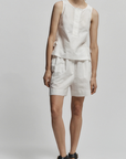 Saint Art Joel Linen Crinkle Top full body front