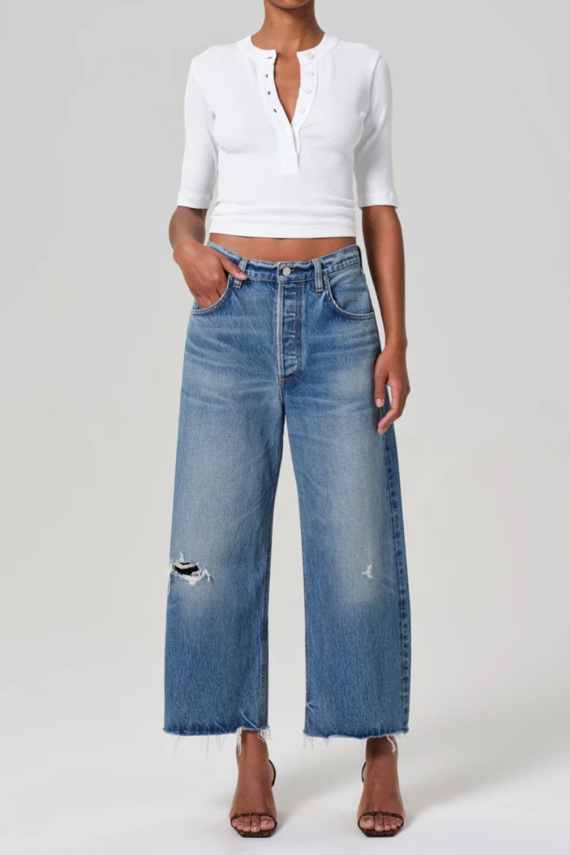 Citizens of Humanity Ayla Raw Hem Crop Jean at Penelope T