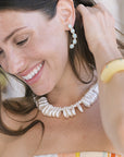 Corfu Pearl Necklace on model
