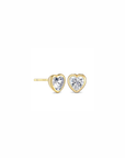 Be My Baby Heart Studs front and side view