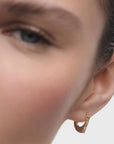 Multicolor Oda Hoops side and front view on model