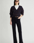 Softest Silk V-Neck full body front view on model