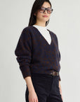 Softest Silk Sweater side view on model