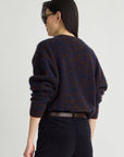 Softest Silk Sweater side and partial back view on model