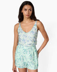 Ravi Linen Short Climbing Hydrangea with matching tank