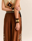 Cleo Chacana Top close up back view on model