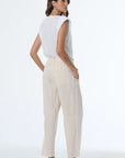 Barrlet Barrel Linen Pant back/side