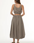 Lani Crop Tank full body back view on model