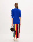 Ada Cardigan back view on model with sleeves rolled up