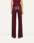 Clayton Coated Jean in Deep Sangria bottom half of back view on model