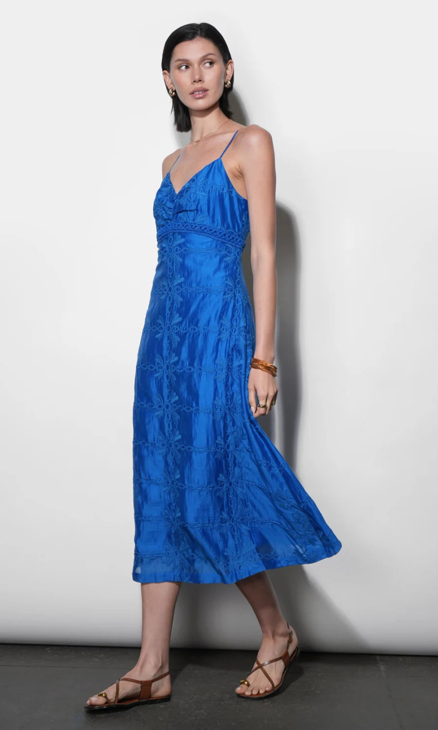 Abigail Embroidered Empire Midi Dress – Penelope T