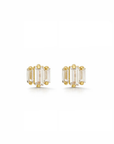 Deco Baguette Trio Studs close up front