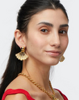 Lele Sadoughi Fan Shell Earring on model