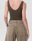 Agolde Tora Tank Bodysuit Grove back