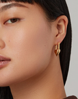 Jenny Bird Padlock Heart Earrings on model