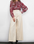 Greylin Hera Wide Leg Palazzo Twill Pant front view