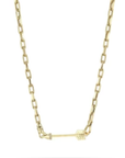 Adina Reyter Mini Diamond Arrow Hinged Charm on Italian link chain