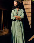 Xirena Boden Dress in Sage Leaf full body