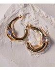 Leeada Lune Earrings Moonstone full view