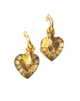 Elizabeth Cole Francia Heart Earrings flat lay