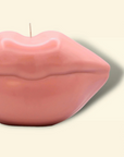 Davie Ocho Big Kiss Candle Beeswax Soy in Blush close up