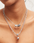 Adina Reyter Black Checkerboard Big Bead stacked