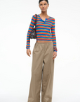 Staud Roscoe Stripe Top full body