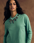 Xirena Terrance Tee Field Green close up front