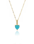 Rachel Reid Turquoise Heart Charm on small chain
