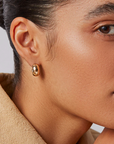 Jenny Bird Mini Tome Hoop Earrings on model