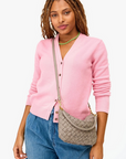 Clare V Petit Moyen Puffy Woven Dove as crossbody