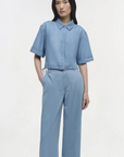 Simkhai Coralena Wide Leg Pant close up front
