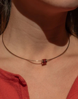 Thatch Delphin Red Bead Charm on collar