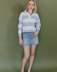 Agolde V Waist Mini Skirt front full body