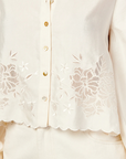 Cami NYC Rhonda Blouse close up embroideries