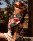 Natalie Martin Ella Top Poppy Print side