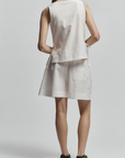Saint Art Joel Linen Crinkle Top full body back