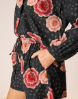 Natalie Martin Jasper Poppy Print Short pocket detail